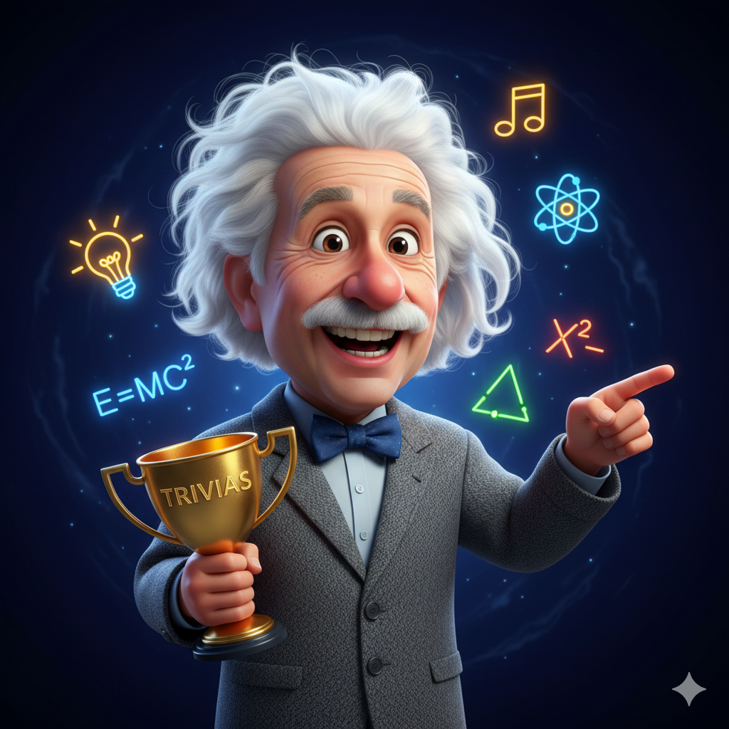 Caricatura de Albert Einstein estilo Pixar